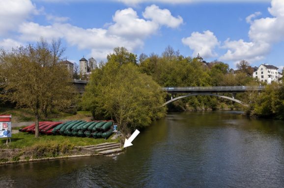 Weilburg – Anlegestelle, Bild aus der Tourenkarte