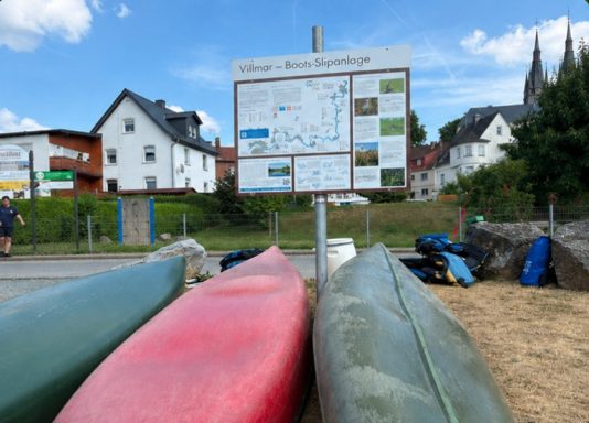 Villmar – Bootsablage bis zur Straße, Wendekreis freilassen